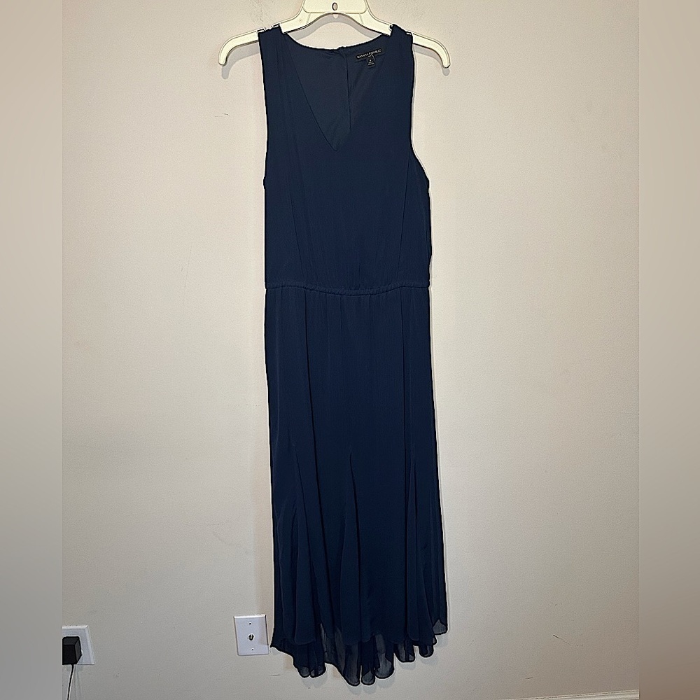 Banana Republic Cutout Crepe Midi Dress Size 8